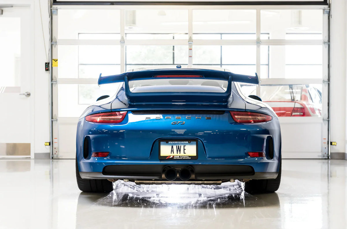 AWE Porsche 991 GT3 / RS SwitchPath Exhaust - Diamond Black Tips