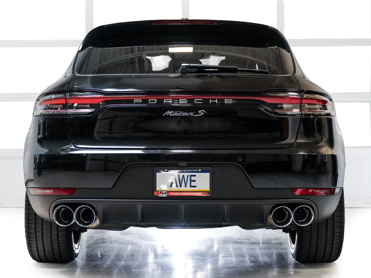 AWE Touring Edition Catback Exhaust Chrome Silver Tips for for 19-21 Porsche Macan 3.0T/2.9TT
