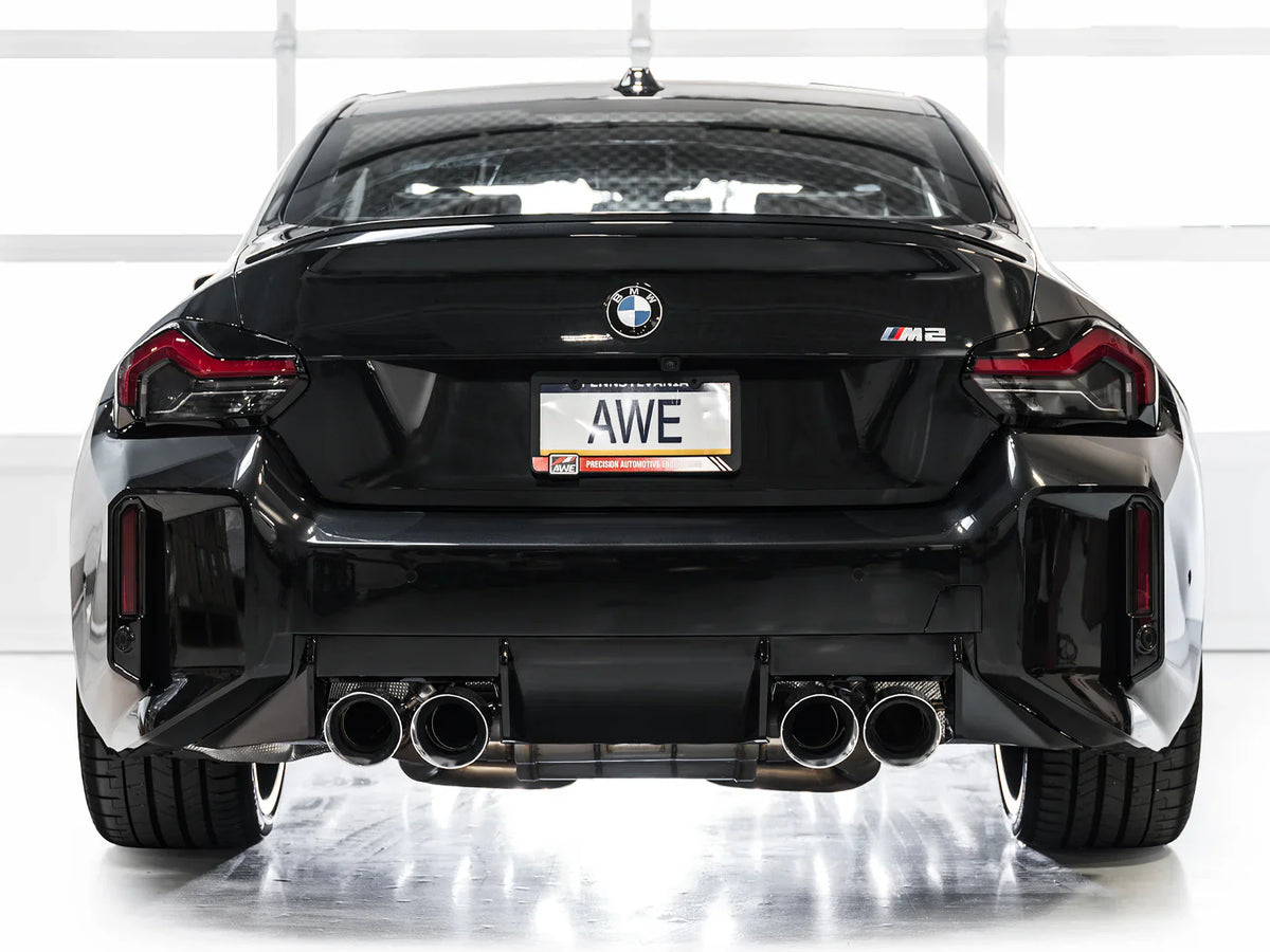 AWE Track Edition Exhaust for BMW G87 M2 - Chrome Silver Tips