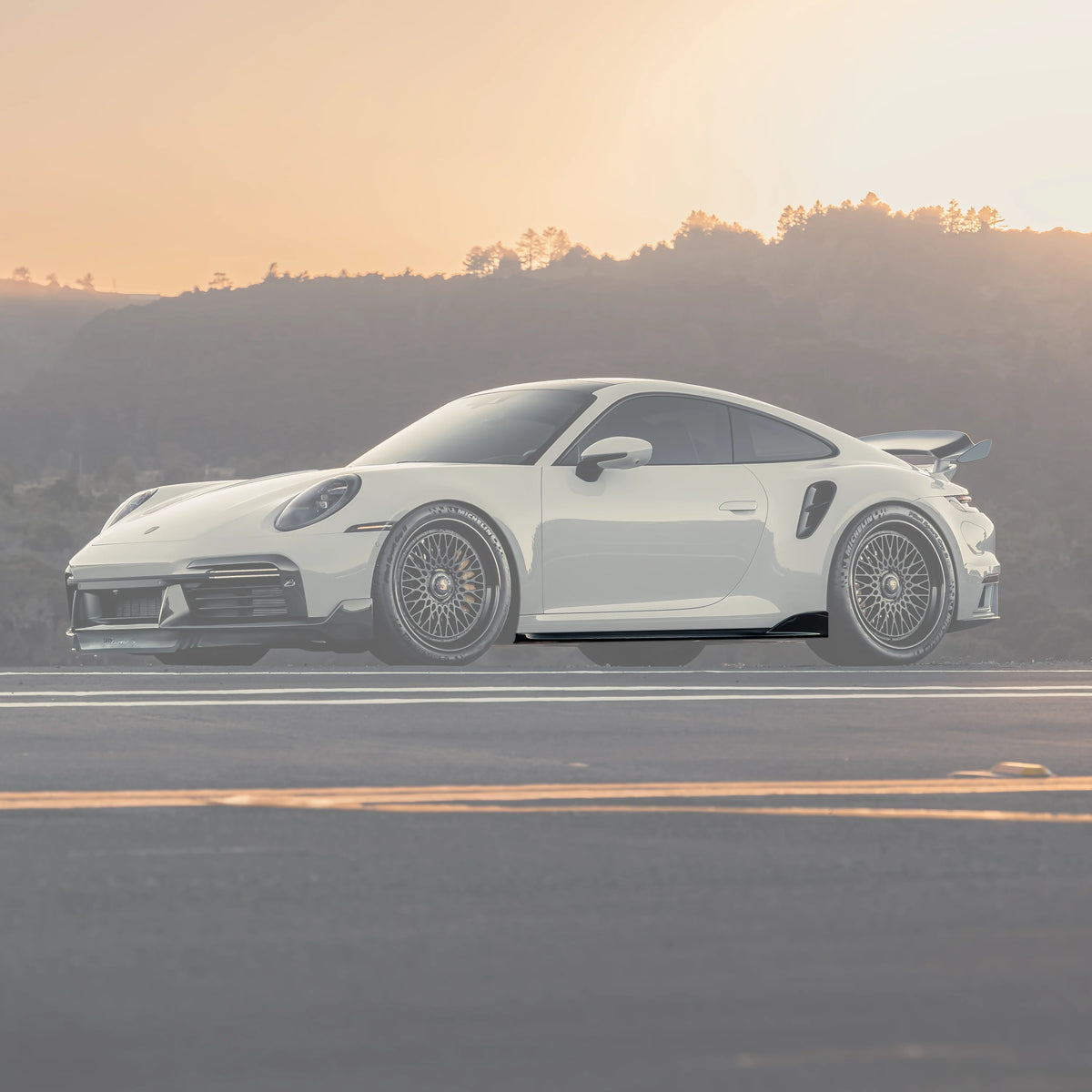 RYFT Carbon Fiber Side Skirts - Porsche 911 (992) Turbo S