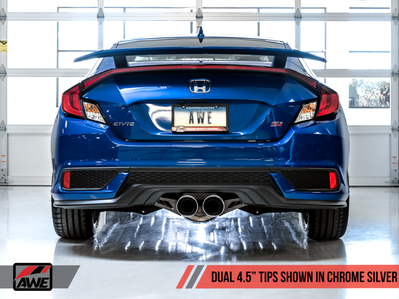 AWE 17+ Honda Civic SI 1.5L / Type R 2.0L Turbo Triple-to-Dual Tip Conversion Kit