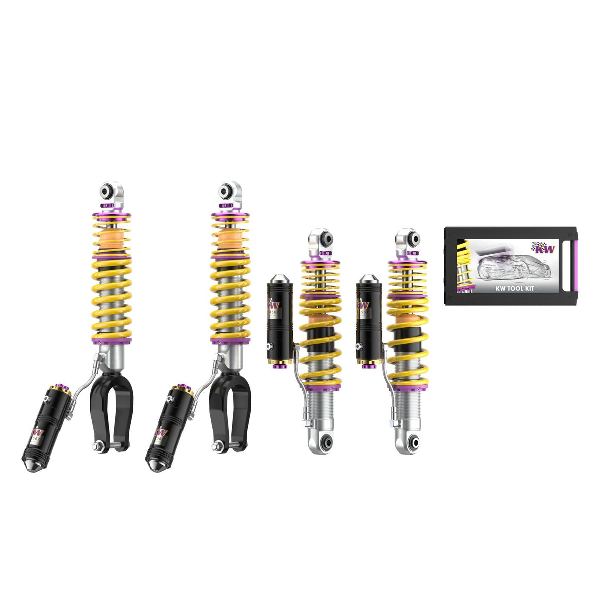 KW Coilover Kit V4 for 05/2015+ Audi R8 (4S3, 4SP) w/ Deactivation For Electronic Dampers