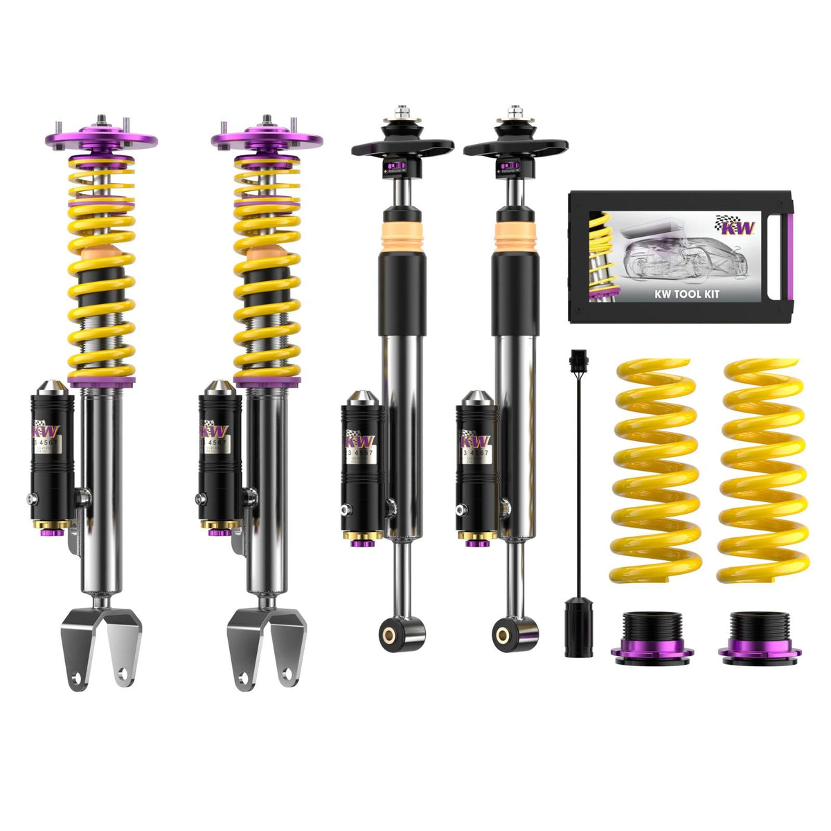 KW Coilover Kit V4 for 2015+ Dodge Challenger Coupe w/ Top Mounts
