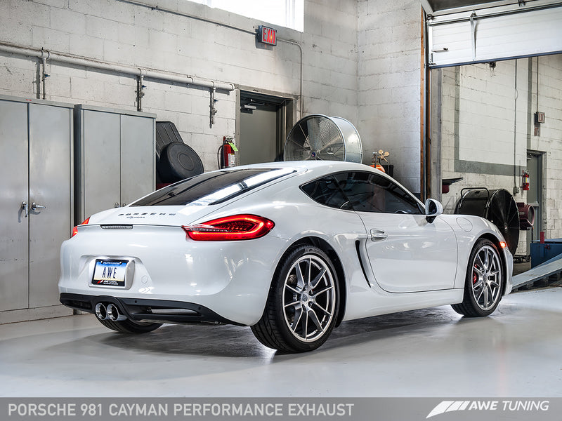 AWE Porsche 981 Performance Exhaust System - w/Diamond Black Tips