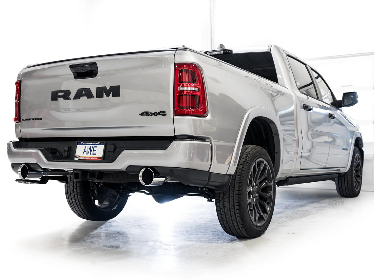 AWE 0FG Catback Exhaust for 2025+ RAM 1500 3.0TT Standard and High Output - Chrome Silver Tips