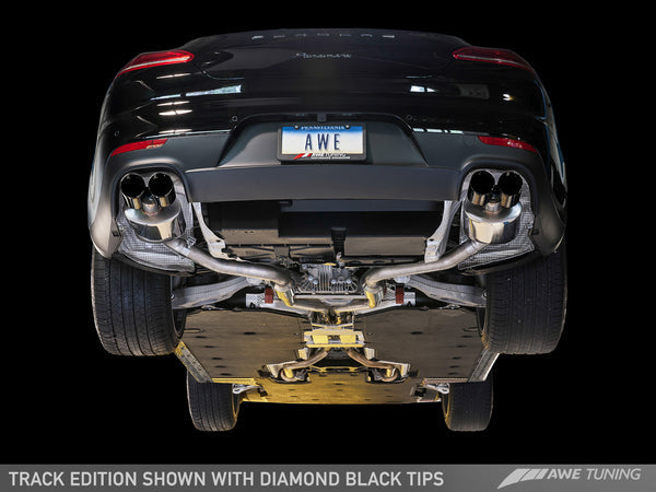 AWE Panamera 2/4 Touring Edition Exhaust (2014+) - Chrome Silver Tips