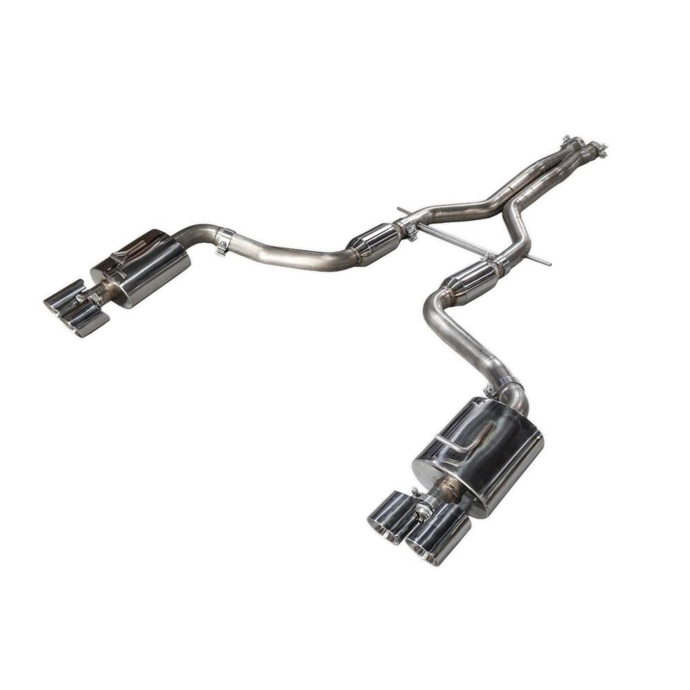AWE Panamera Turbo Performance Exhaust System Touring Edition Polished Silver Tips