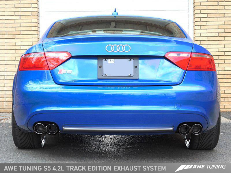 AWE Audi B8 S5 4.2L Touring Edition Exhaust System - Diamond Black Tips