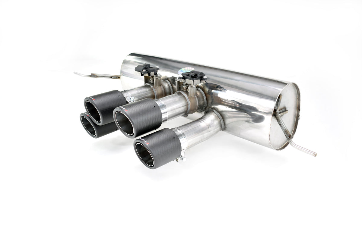 Quicksilver BMW M4 G82 G83 (2021 on) Centre Exit Sport Exhaust with Sound Architect™ Inc. Carbon Diffusor Kit with OR without OPF delete pipes.