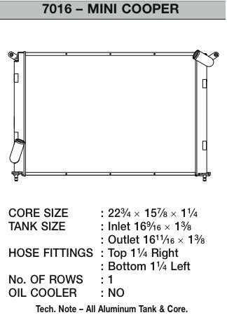 CSF 02-07 Mini Cooper S (R50/R52/R53) High-Performance All-Aluminum Radiator