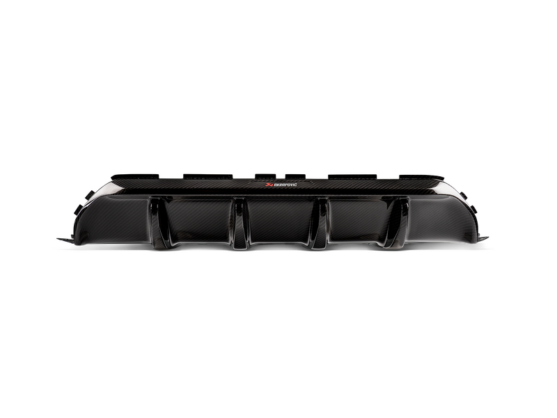 Akrapovic Rear Carbon Fibre Diffuser with Red/White Logo - Gloss for M5 (F90)
