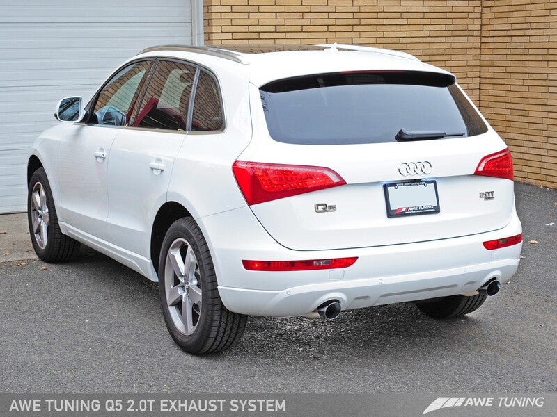 AWE Audi 8R Q5 2.0T Touring Edition Exhaust - Polished Silver Tips