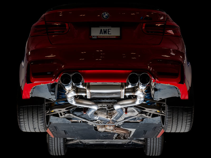 AWE BMW F8X M3/M4 Track Edition Catback Exhaust - Diamond Black Tips