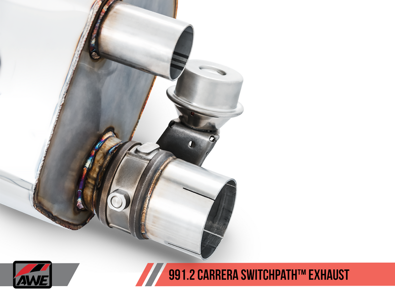 AWE Porsche 911 (991.2) Carrera / S SwitchPath Exhaust for PSE Cars - Chrome Silver Tips