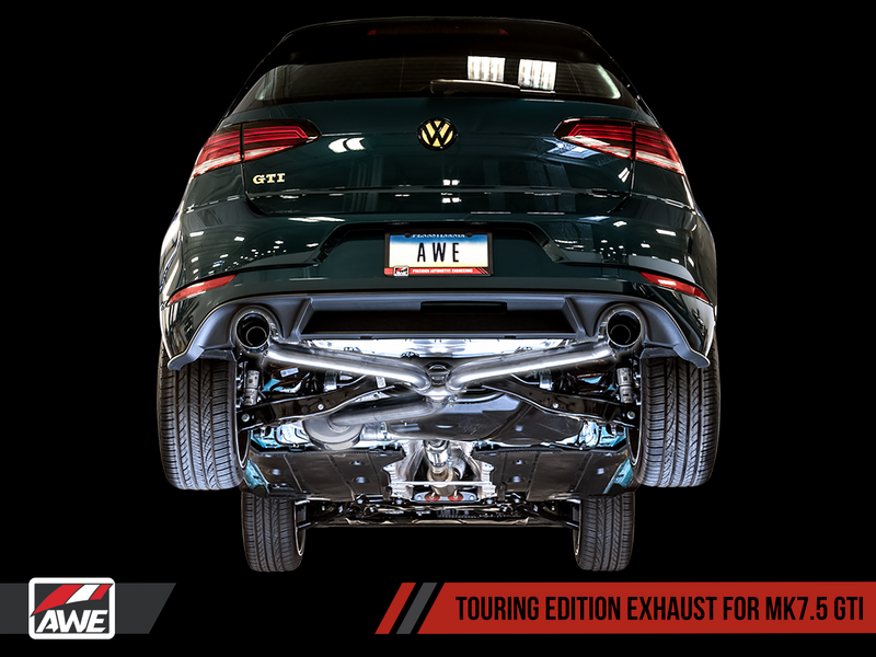 AWE Volkswagen GTI MK7.5 2.0T Touring Edition Exhaust - Chrome Silver Tips 102mm
