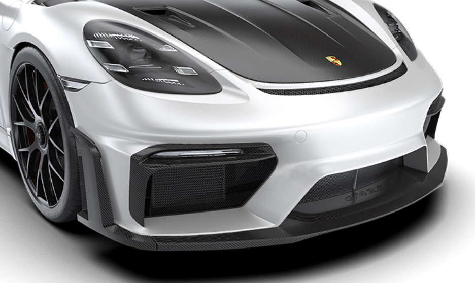 1016 Industries Porsche 718 Spyder RS Front Lip w/ Uprights (Carbon Fibre)