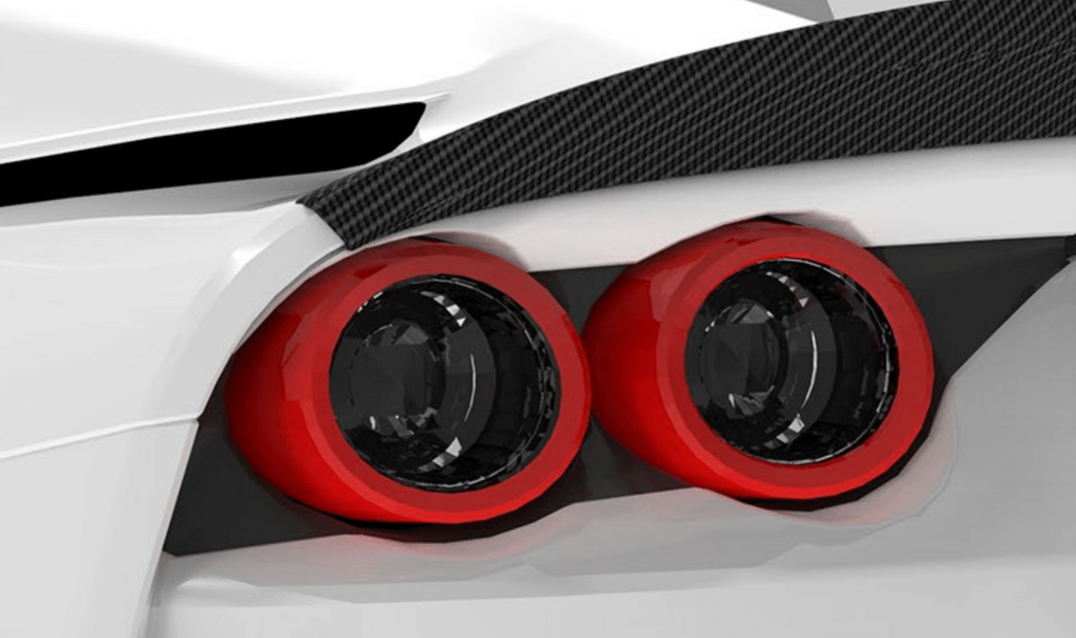 1016 Industries Ferrari 812 Superfast Tail Light Surround (1x1 Carbon Fibre)