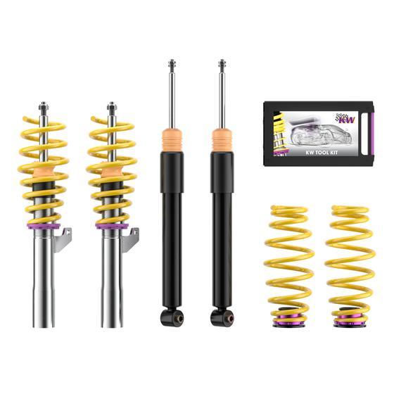 KW Coilover Kit V2 Comfort - Audi A3 Convertible (8V), Seat LEON ST (5F8) +3 more (1.5 TFSI, 1.6 TDI, 1.8 TFSI +15 more)