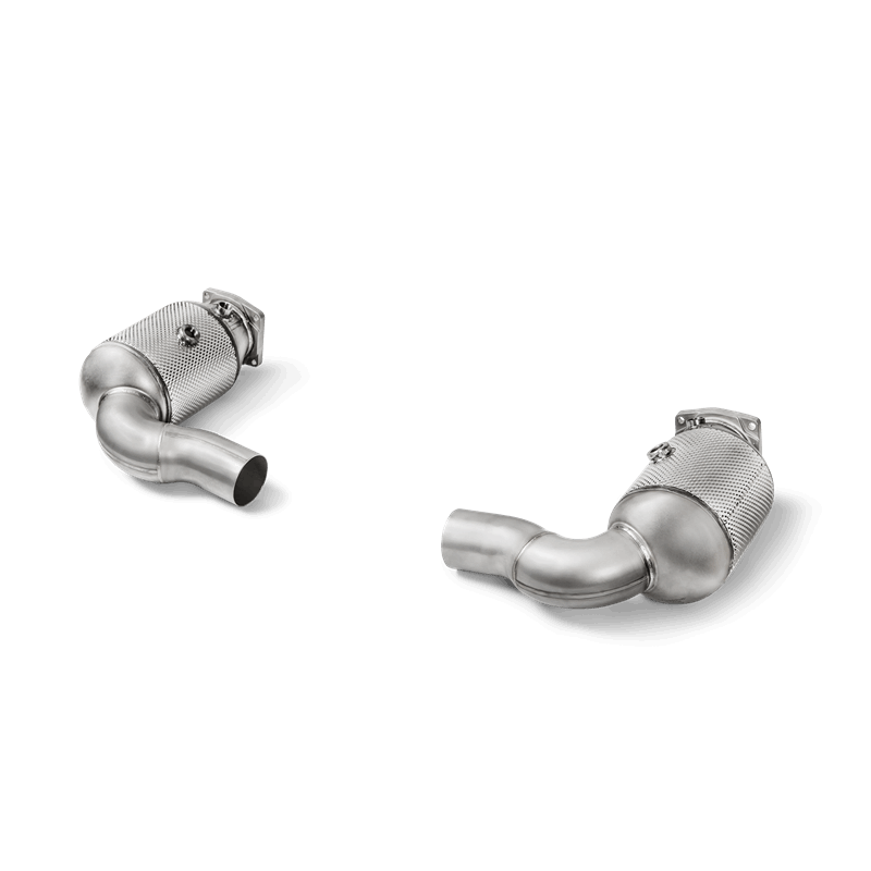 Akrapovic Link Pipe Set w Cat (SS) for 991.2 Turbo