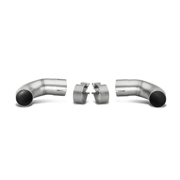 Akrapovic Link Pipe Set (SS) to Mount Tips on Stock Set (SS) for VW Mk6 GTI
