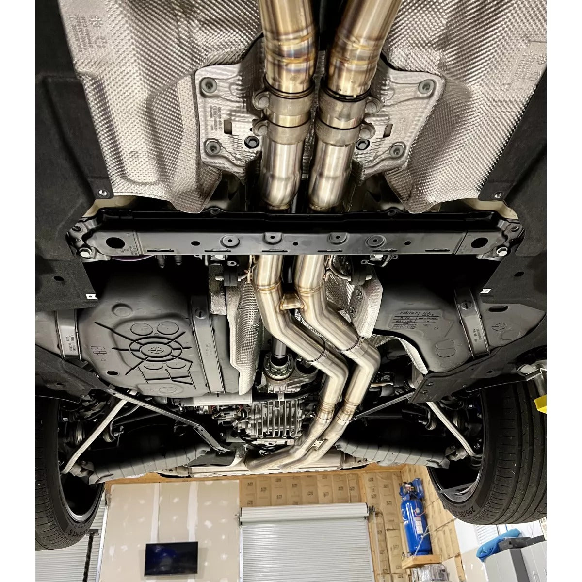 Redstar Stainless Steel Centre Resonator Delete - Audi RSQ8/SQ7/SQ8, Bentley Bentayga, Porsche Cayenne S V8/Turbo/GTS