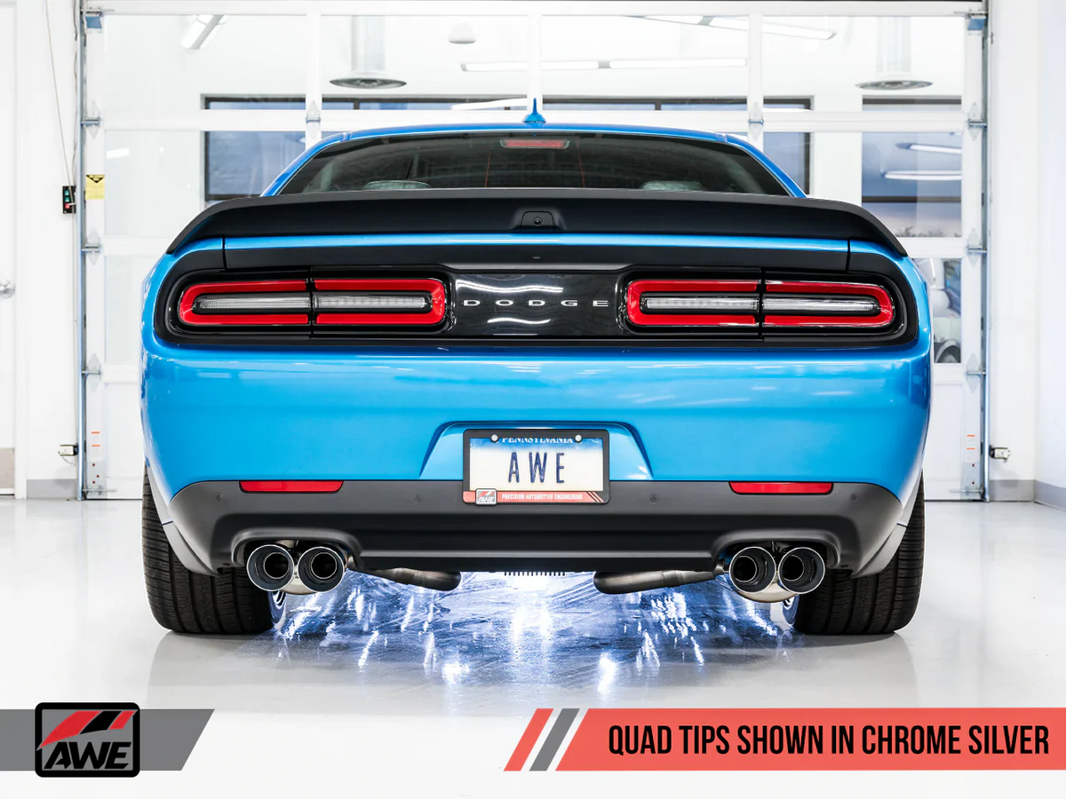 AWE 2015+ Dodge Challenger 6.4L/6.2L Supercharged Track Edition Exhaust - Use Stock Tips