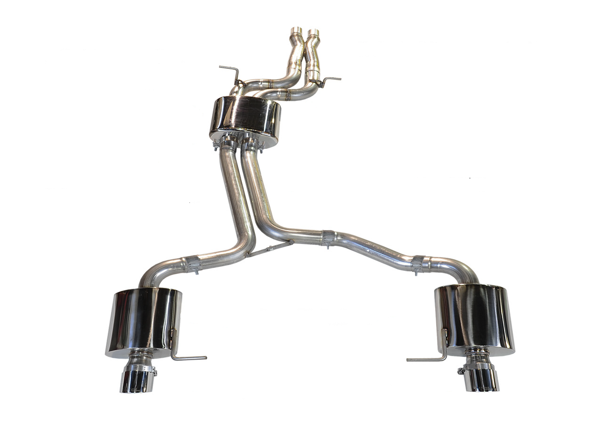 AWE Audi 8R Q5 3.2L Non-Resonated Exhaust System (Downpipe-Back) - Polished Silver Tips