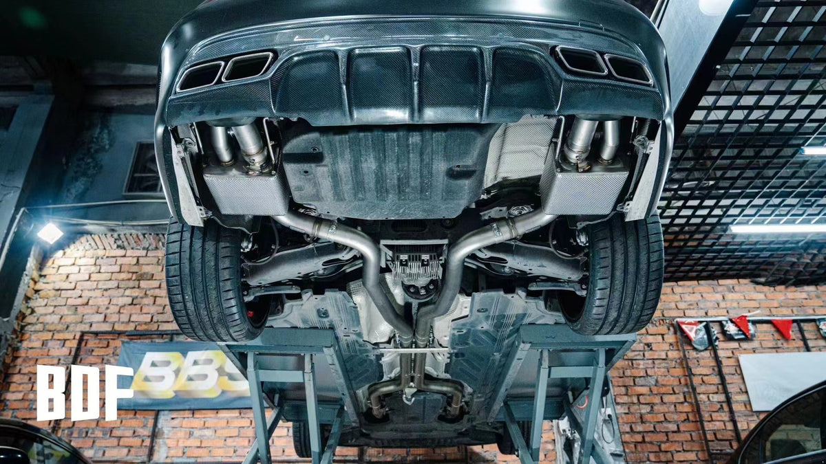 iPE Cat Back System - Mercedes-AMG C63 and C63 S W205 (Vacuum Valvetronic Muffler)