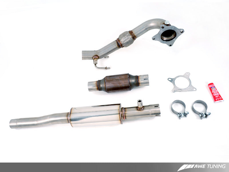 AWE Mk6 GTI Performance Catback - Chrome Silver Round Tips