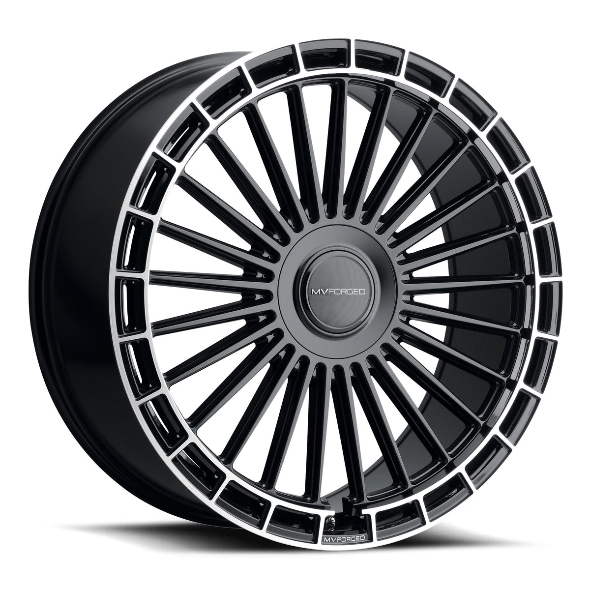 MV Forged MVF40 Vertical Forged Wheel in Gloss Black Diamond Ring