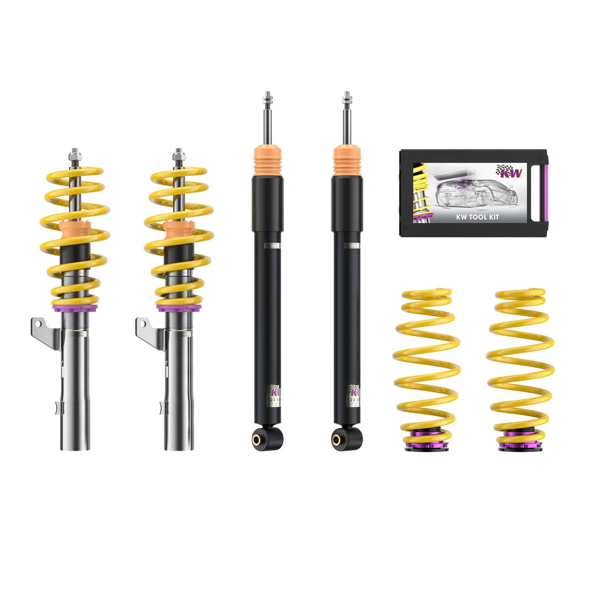 KW Coilover Kit V2 for 05/2012+ Audi A3 Limousine (8VS, 8VM) w/ Deactivation For Electronic Dampers