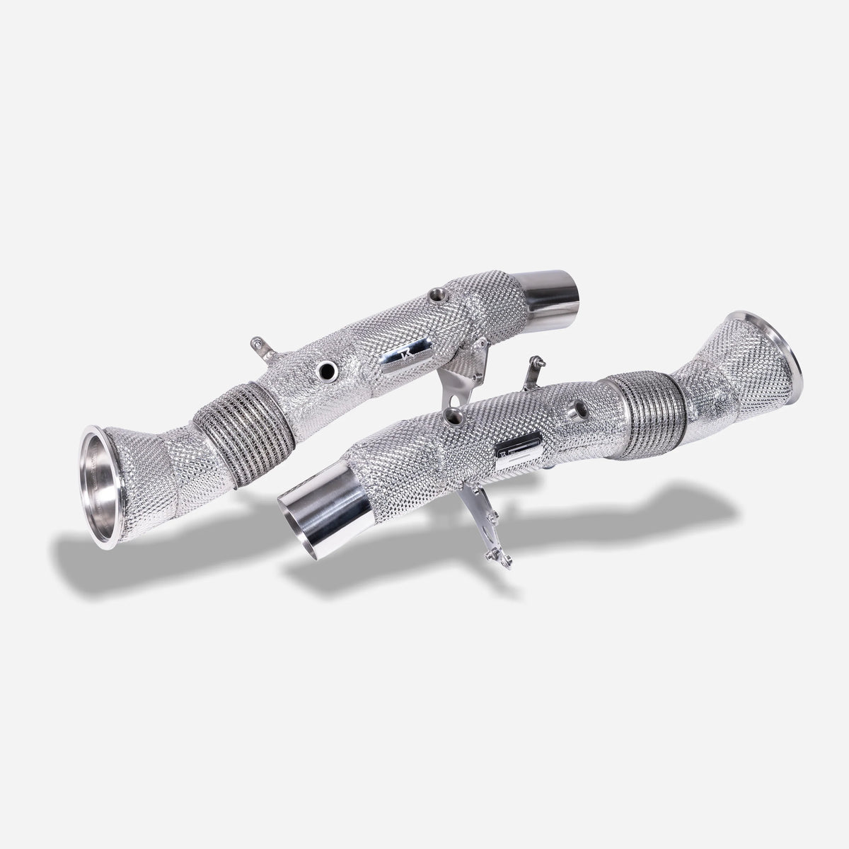 RYFT Race Downpipes w/ Kevlar Heat Shield - Ferrari 296 GTB Coupe