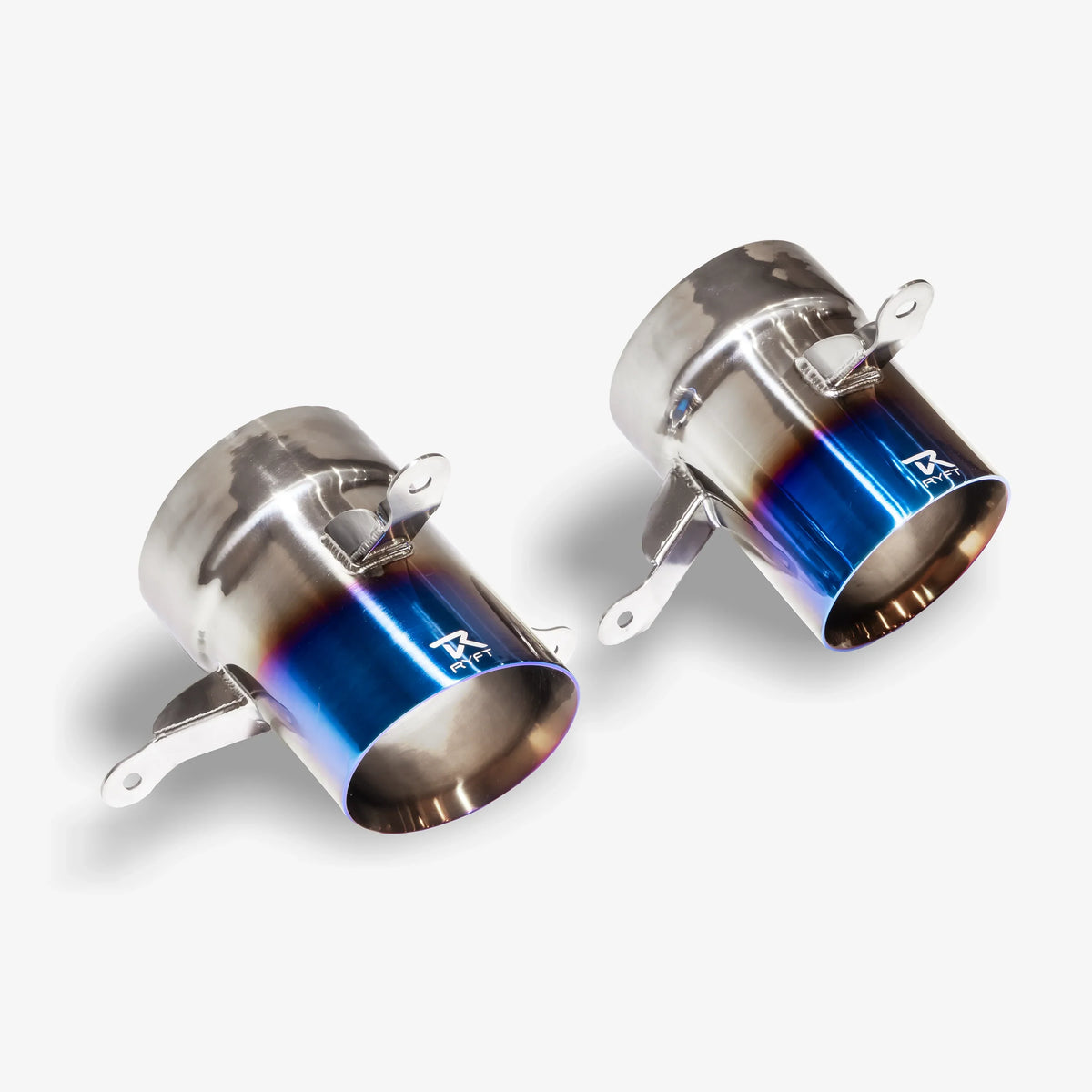 RYFT Blue Titanium Tips (Set Of 2) - Ferrari 488 Coupe