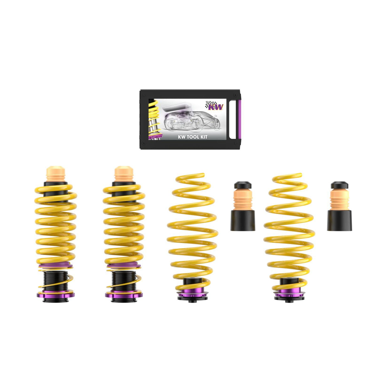 KW Height Adjustable Spring Kit for 05/2007-06/2016 Audi A5 Convertible (8F7)