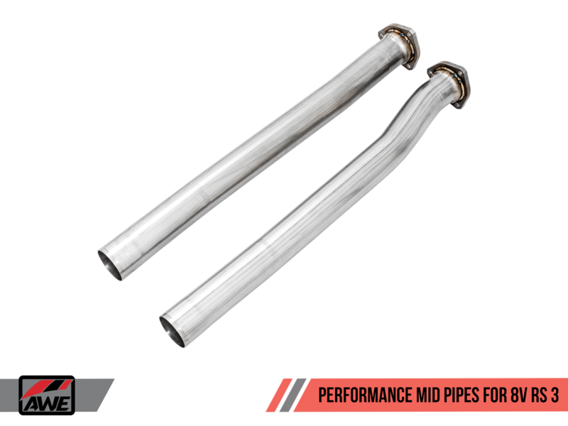AWE Performance Mid Pipes for Audi 8V RS3 / MK3 TT RS