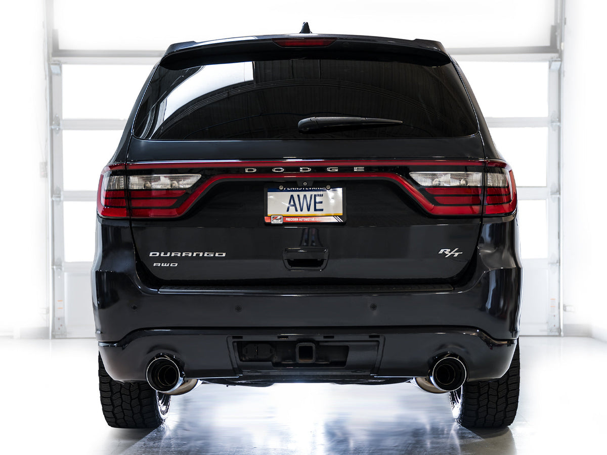 AWE Touring Edition Cat Back Exhaust Chrome Silver Tips for Dodge Durango R/T 2011-2024