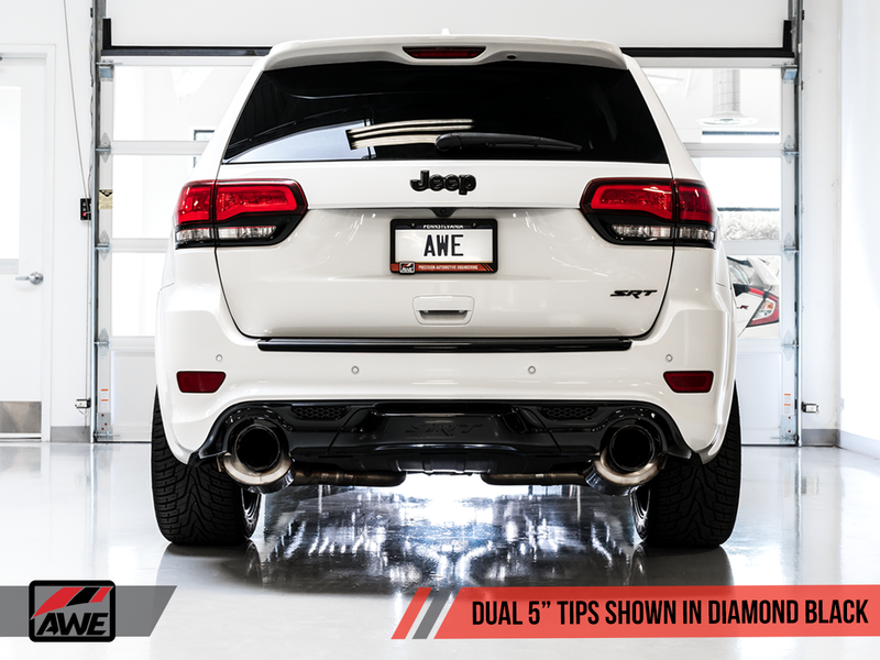 AWE 2020 Jeep Grand Cherokee SRT Track Edition Exhaust - Diamond Black Tips
