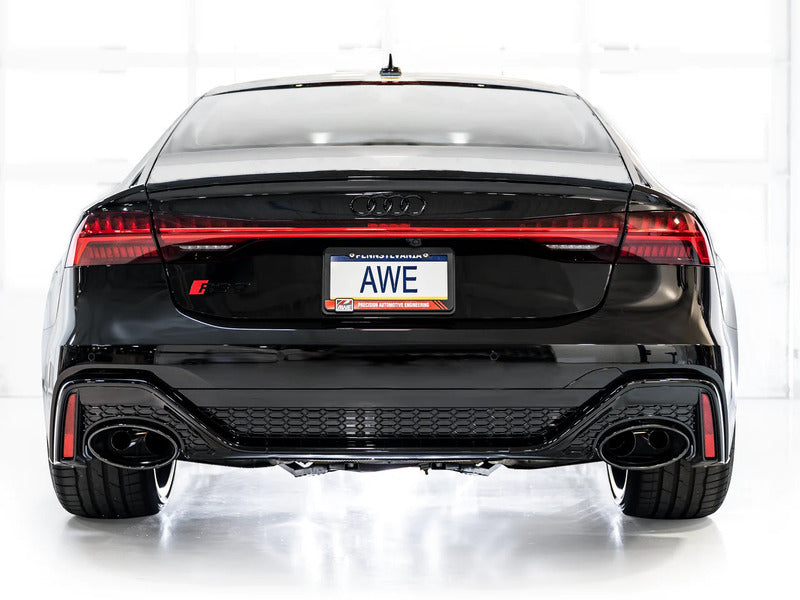 AWE SwitchPath Exhaust for C8 Audi RS 6/RS 7 - Diamond Black RS-style Tips