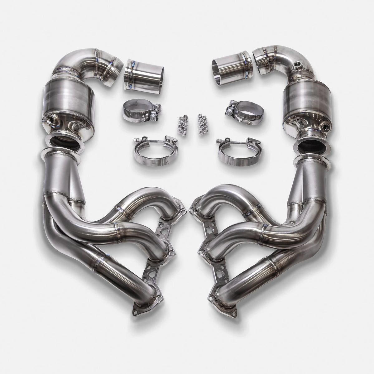 RYFT Hybrid Inconel Stainless Long Tube Performance Headers w/ HJS 200 Sport Cats - Porsche 992 GT3 & GT3RS