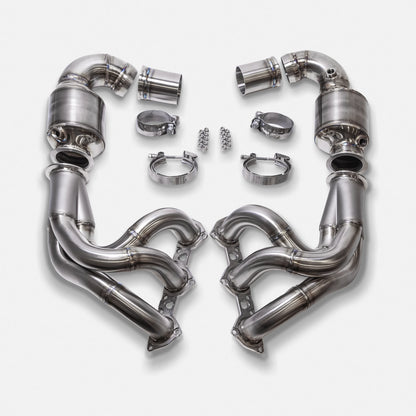 RYFT Hybrid Inconel Stainless Long Tube Performance Headers w/ HJS 200 Sport Cats - Porsche 992 GT3 & GT3RS