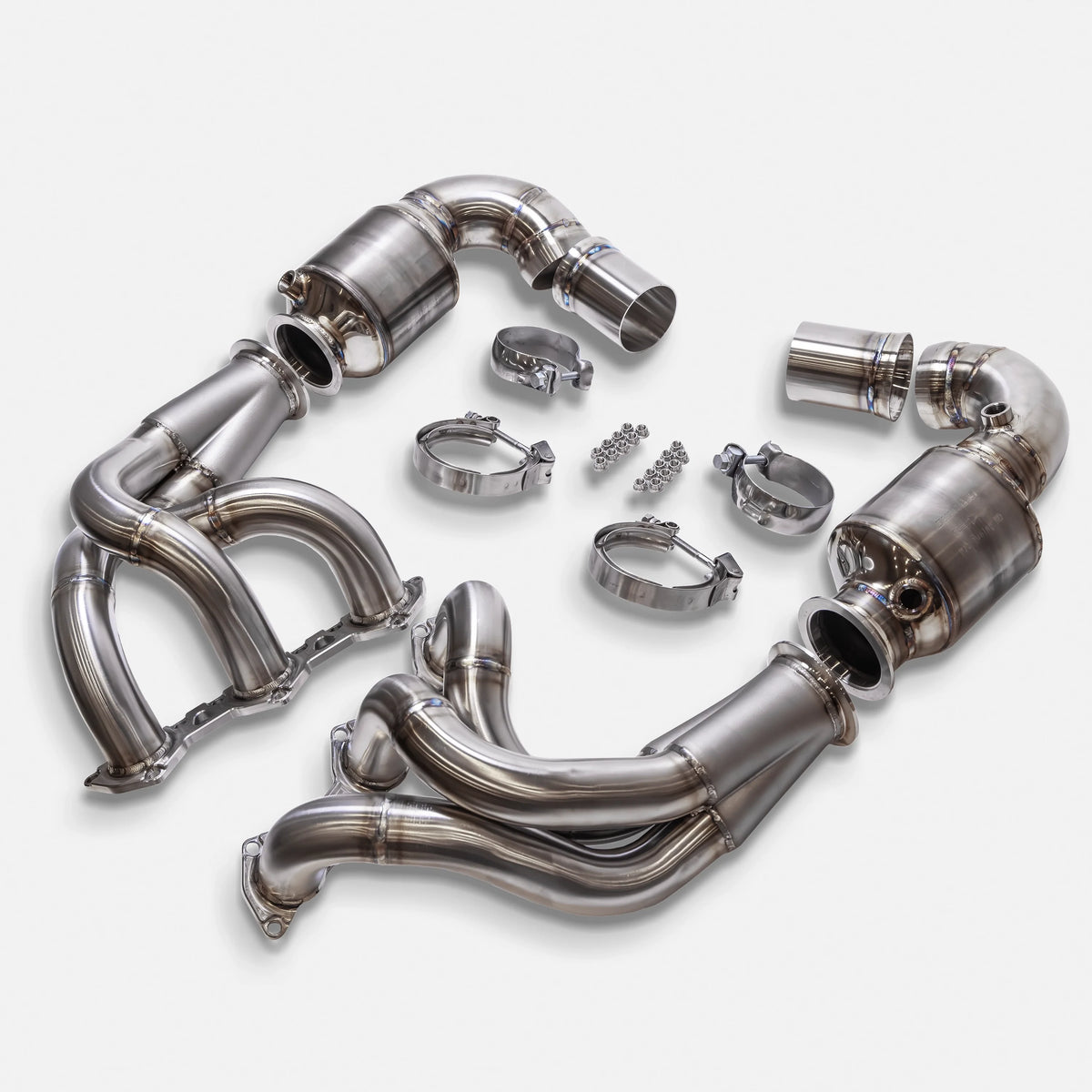 RYFT Hybrid Inconel Stainless Long Tube Performance Headers w/ HJS 200 Sport Cats - Porsche 992 GT3 & GT3RS