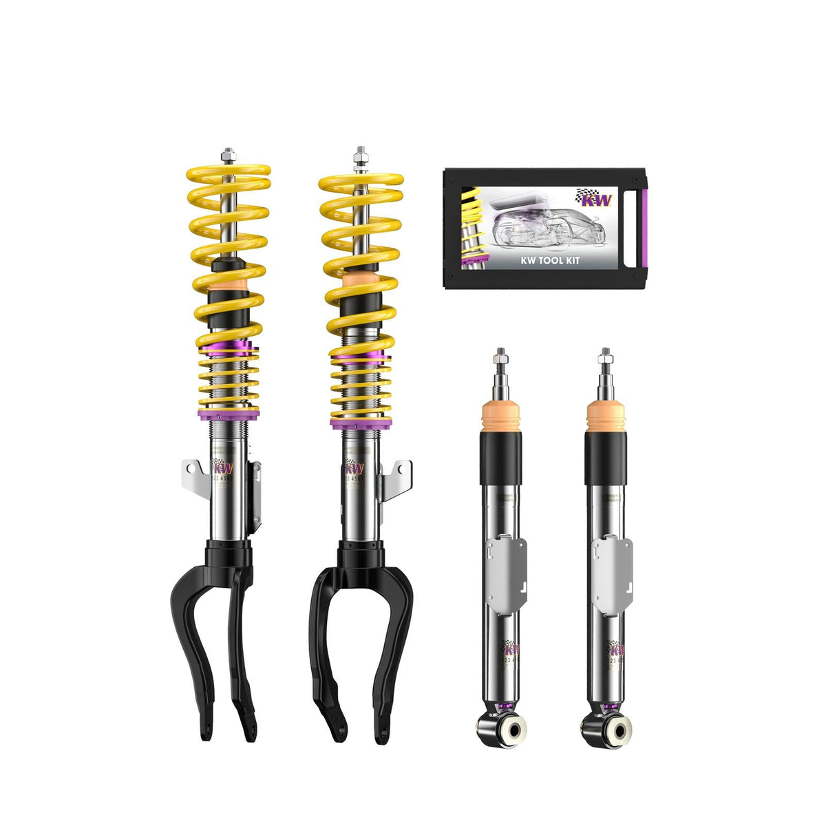 KW Coilover kit Variant 3 inox ( incl. deactivation for electronic damper) BMW 5 Touring (F11) (11/2009-02/2017) F11