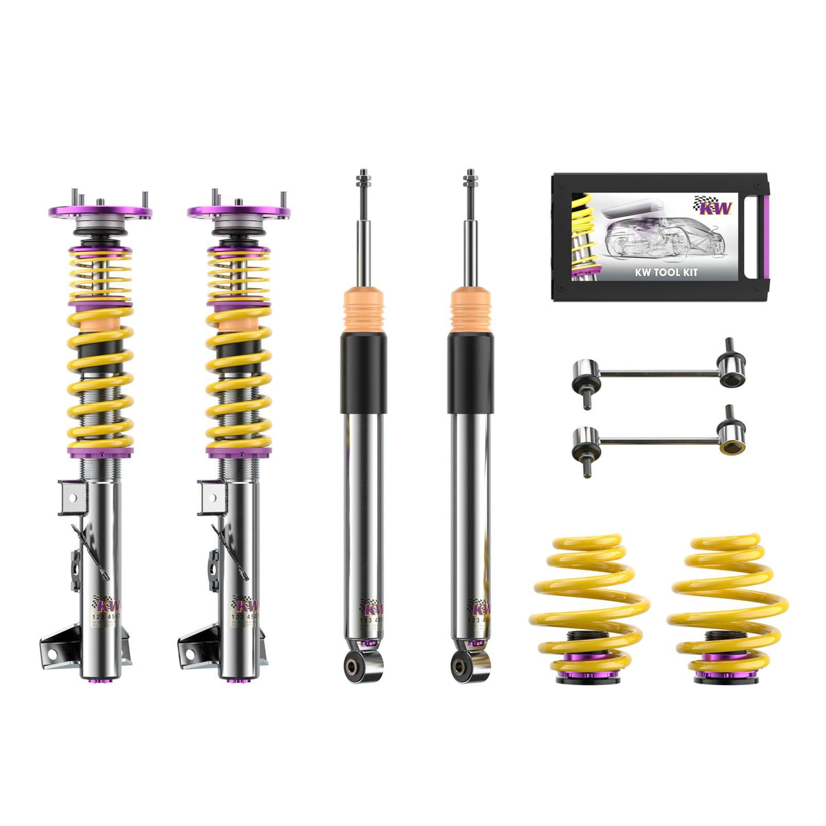 KW Coilover Kit V3 Clubsport for 09/1990-06/1992 BMW 3 Series Coupe (E36) w/ Top Mounts