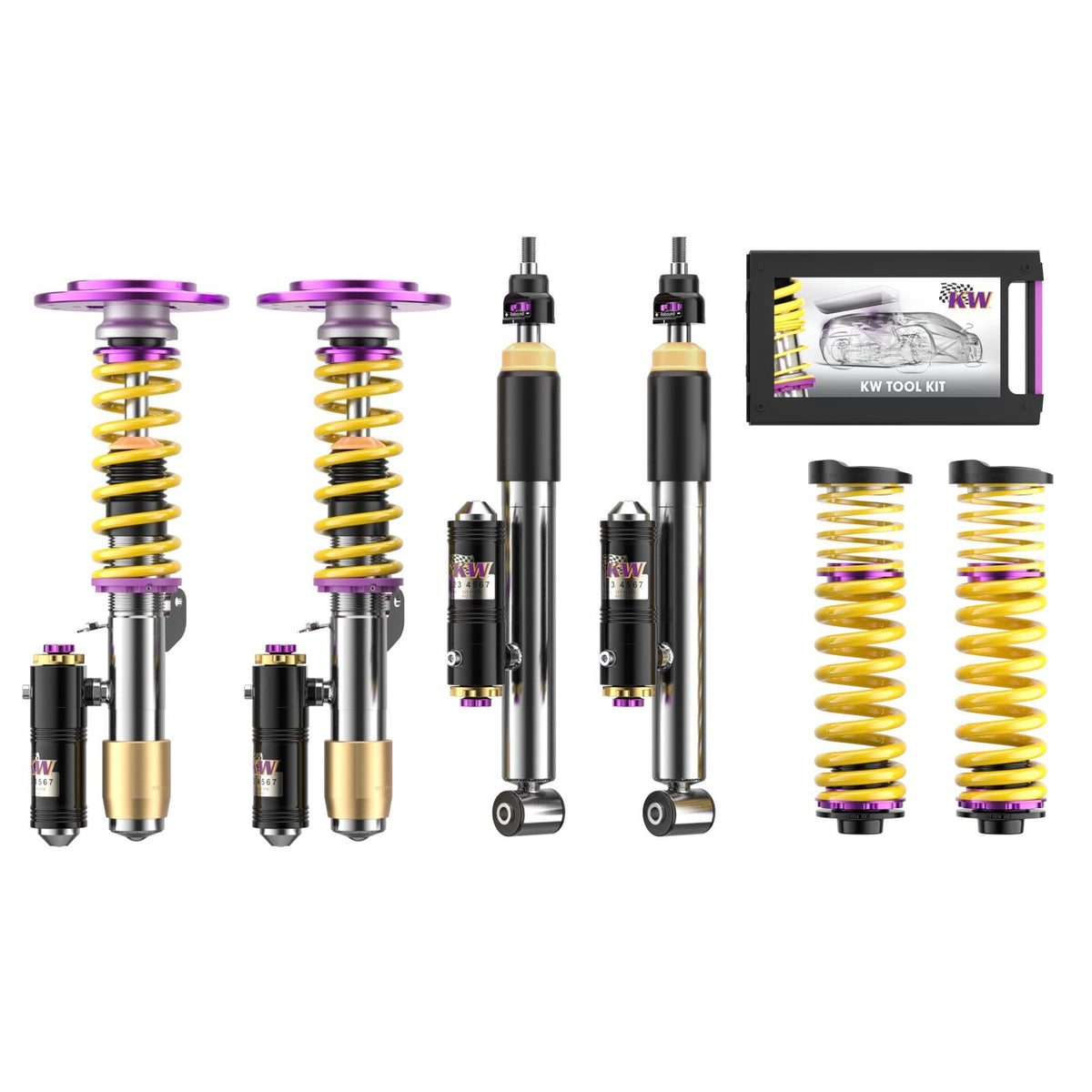 KW Coilover Kit V4 for 03/2016+ BMW 2 Series Coupe (F22, F87) w/ Top Mounts