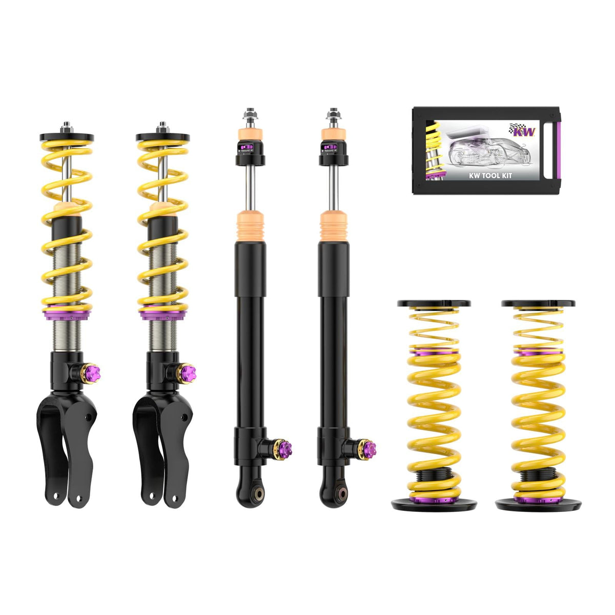 KW Coilover Kit V4 for Porsche Taycan (Y1A) w/ Deactivation For Electronic Dampers