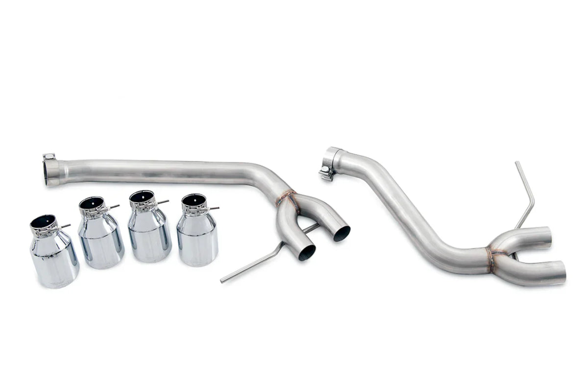 AWE Porsche Macan Track Edition Exhaust System - Chrome Silver 102mm Tips