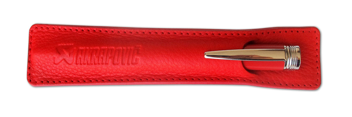 Akrapovic Leather Pencil Sleeve - Red