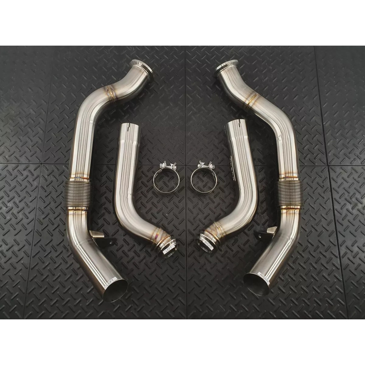 Redstar Stainless Steel Secondary Downpipes - Bentley Continental GT/Flying Spur, Porsche Panamera 971/976 Turbo/S/GTS