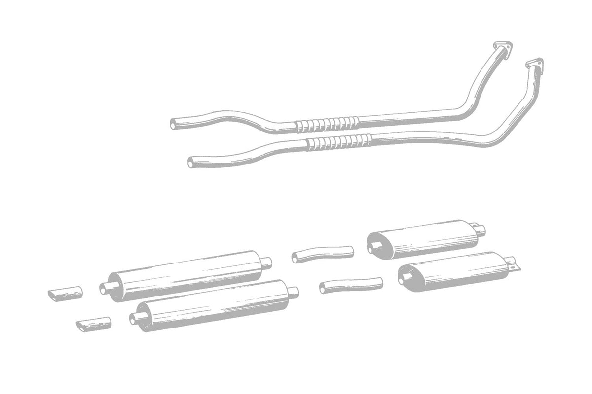 QuickSilver Stainless Steel Exhaust - Aston Martin DBS 6 Vantage (1967-1972)