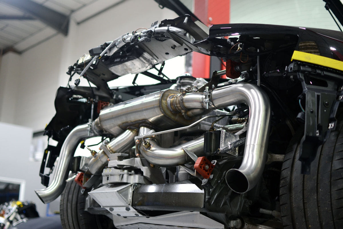 QuickSilver Sport Exhaust with Sound Architect OR GPF delete pipes (2020 on EURO Spec) - Audi R8 V10 (with GPFs)